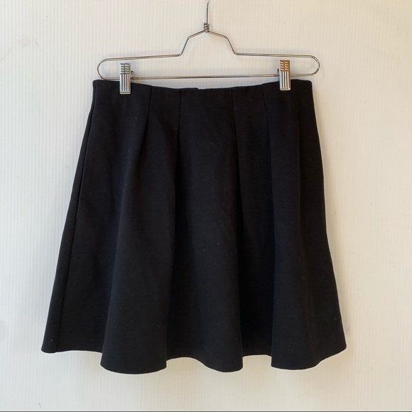 Madewell Bistro Pleated Black Mini Skirt B5459 - Picture 6 of 15